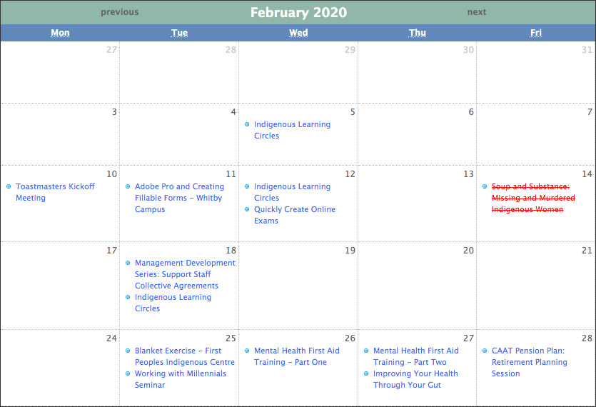 Feb 2020 Training Registration Calendar