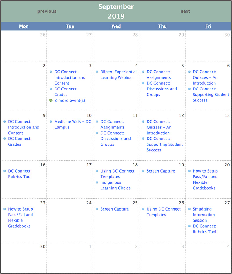 TREG Training Registration Calendar Website